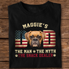 Custom Photo Dog - Dog's Dad The Man The Myth The Dealer American Flag Dad Shirt HA75 892946