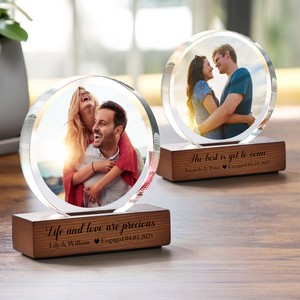 Custom Couple Photo The Best Is Yet To Come Round Acrylic Frame Block Engagement Gifts for Couple HA75 892850