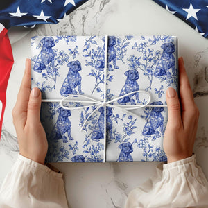 Dog Toile Fabri - Personalized Wrapping Paper Gift For Dog Lover CH07 896304