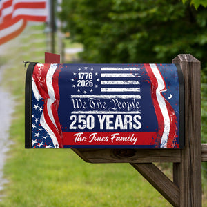 Custom 250 Years USA 250th Birthday 1776-2026 Eagle Mailbox Cover Gift for Family HA75 898946