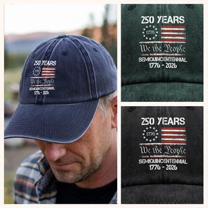America’s 250th Anniversary United States Semiquincentennial Washed Denim Baseball Cap HO82 900344
