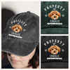 Custom Photo Property Of Dog Washed Denim Baseball Cap HA75 892484