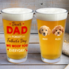 Custom Photo We Woof You Every Day Dog Beer Glass Gift For Father's Day HO82 893642