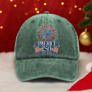America 250 Firework Washed Denim Baseball Cap TH10 894647