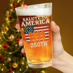 Salute To America 250th Veteran Beer Glass Happy America 250 Gifts CH07 896728