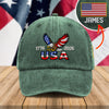 Personalized 250 Years USA Washed Cap with Embroidered American Flag, Patriotic Embroidered Baseball Cap HO82 901092