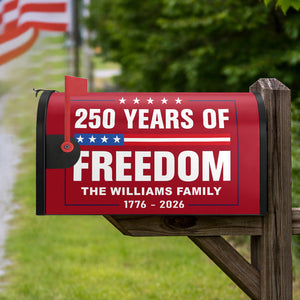 Custom Family Name 250 Years of Freedom We The People Patriotic Mailbox Cover HO82 900920