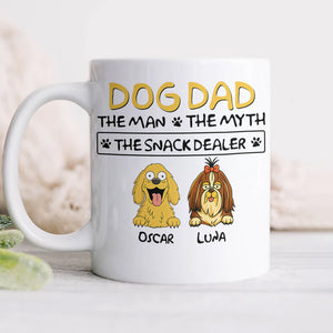 Dog Dad The Man The Myth The Snack Dealer White Mug Personalized Gift For Dog Dad HO82 893702