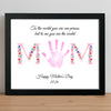 Personalized Floral Mom Handprint Picture Frame – Mother’s Day Keepsake Gift HO82 901590