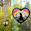 You Left Paw Prints On My Heart - Personalized Dog Memorial Acrylic Wind Chimes CH07 896238