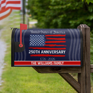Custom Family Name USA 250th Anniversary Mailbox Cover HO82 900922