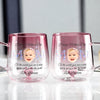 Custom Photo Floral Mom Pink Gradient Glass Mug - Gift For Grandma, Mom, Mother's Day HO82 901758