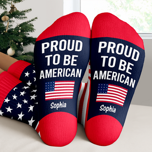 Custom Name Celebrate American 250th Anniversary USA Flag Socks CH07 899920