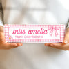 Personalized Preppy Bow Acrylic Desk Name Plate Back to School Teacher Gift CH07 180048