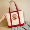 Custom Photo Human Belongs To Dog Cat Printed Monogram Beach Bag, Gift For Mother's Day, Dog Mom HO82 902020