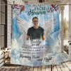 A Hug From Heaven Custom Photo Dad Mom Memorial Blanket CH07 896456