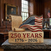 America 250th Anniversary 1776-2026 Wooden Block Patriotic USA Flag Shelf Decoration HA75 920876