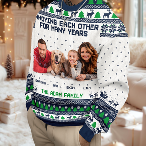 Custom Family Photo Annoying Each Other For Many Years Ugly Sweater TH10 894951