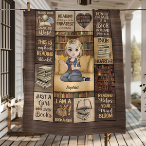 Just A Girl Who Loves Blanket Personalized For Book Lovers, Bookworm HO82 894444