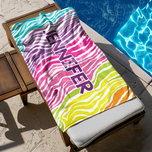 Personalized Beach Towel - Vacation Gear - For Beach, Pool, Camp, Vacation - Customize with Name HO82 894160