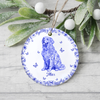 Personalized Dog Lover Toile De Jouy Vintage French Style Ceramic Ornament HA75 897090