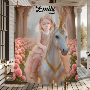 Custom Photo Boy Riding Dinosaur Kid Blanket Back To School Gift For Son Daughter CH07 896468