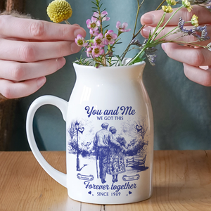 You & Me We Got This Personalized Couple Toile De Jouy Vase LM32 893965