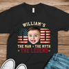 Custom Kid Photo - Dad, The Man The Myth The Legend Dad Shirt HA75 892416
