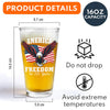 America 250 Years of Freedom Patriotic Eagle Flag Print Beer Glass HA75 897348