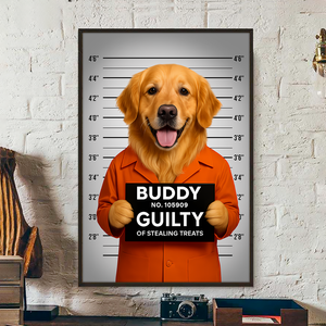 Custom Dog Photo Professional Treat Burglar Poster Gift For Dog Lovers HO82 894588