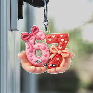 Custom Name 67 Keychain Valentine Gift TH10 898571