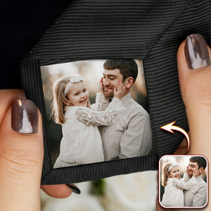 Custom Dad & Daughter, Family Photo Tie Patch For Men Gift For Father, Dad, Grandpa HA75 897892