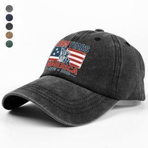 250 Years America 1776 - 2026 Washed Denim Baseball Cap HO82 894546