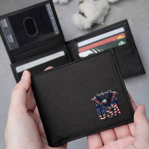 Faith, Family & Freedom America 250 Years Printed Leather Wallet Gift For Him CH07 910306