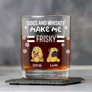 Personalized Funny Dog Make Me Friskey Whiskey Glass LM32 893367
