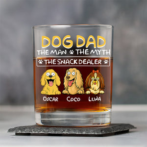 Dog Dad The Man The Myth The Snack Dealer Print Rock Glass Personalized Gift HO82 893704