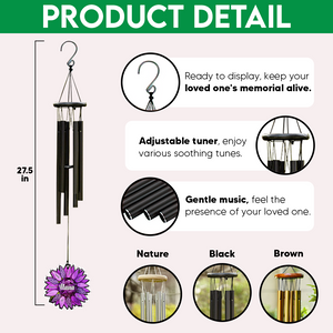 Personalized Name Nana Auntie Mom Family Sunflower Acrylic Wind Chimes LM32 893945