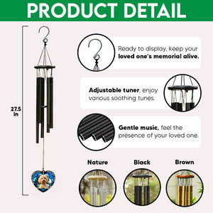 Custom Photo Forever In Our Hearts Memorial Acrylic Wind Chimes HA75 892726