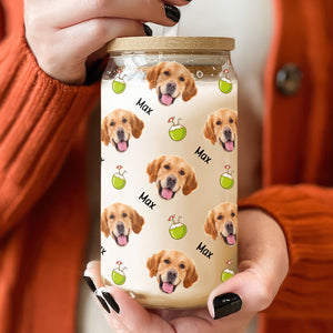 Custom Dog Cat Face Glass Can Funny Gift For Dog Lovers Cat Lovers CH07 895618