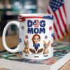 Custom Dog Mom & 3D Dog US Flag Personalized 3D Inflated Effect Printed Mug HA75 920566