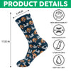 Custom Puppy Photo The Dog Father with Pawprints Design - Personalized Socks LM32 897279