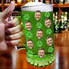Custom Face Photo With Shamrock Beer Glass Mug TH10 898109