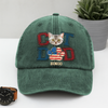 Custom Photo Best Cat Dad Washed Denim Baseball Cap Gift For Father's Day, Cat Lovers HO82 894036
