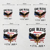 Patriotic 250th Anniversary God Bless America Eagle 1776–2026 Roll Sticker HO82 901000