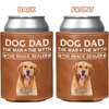 Custom Photo Dog Dad The Man The Myth The Snack Dealer Dog Leather Can Cooler Holder Gift For Dog Lovers HO82 894104