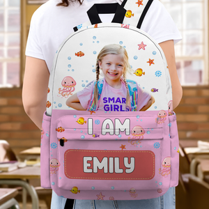 Custom Photo Mermaid Unicorn Dinosaur Astronaut Backpack Personalized Back To School Gift For Kids HA75 892676