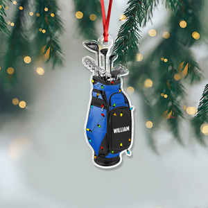 Custom Name Golf Backpacks Christmas Acrylic Ornament LM32 893837