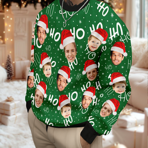 Custom Funny Face Christmas Ugly Sweater Family Gift For Family HA75 892894