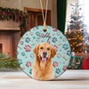 Custom Photo Lovely Dog Cat 3D Effect Ceramic Ornament Christmas Gift HA75 897088