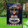 Custom Family Name 250 Years Of Freedom Anniversary Garden Flag CH07 910042